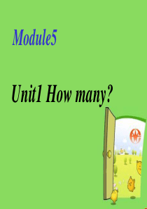 外研版Module5Unit1 How many