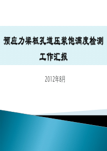 预应力孔道压浆质量检测工作汇报