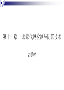 信息安全技术概论11章 恶意代码检测与防范技术