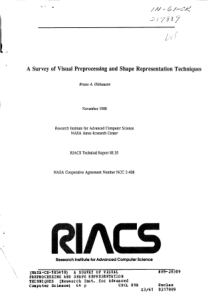 A Survey of Visual Preprocessing and Shape Represe