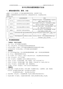 九年级化学培优材料