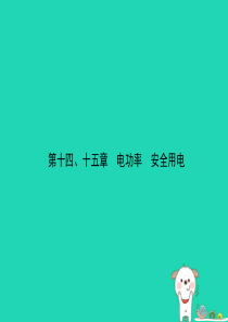 中考物理第十四、十五章电功率安全用电复习课件