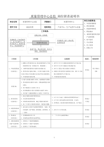 1-质量管理中心总监岗位职责