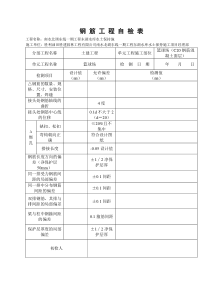 钢筋工程自检表