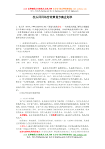 枕头网网络营销策划方案企划书_网络营销策划书