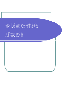 北京朝阳北路酒店式公寓市场研究及价格定位报告2008年45P