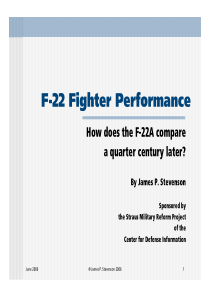 F-22 Fighter Performance