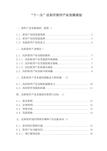 十一五沈阳市软件产业发展规划