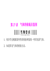 2013年广东省中考化学复习课件： 第27讲 气体的检验及鉴别