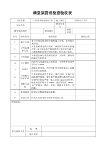 满堂脚手架搭设检查验收表