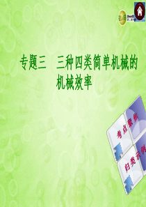 (安徽专版)2014中考物理复习方案-专题精讲-专题3-三种四类简单机械的(考点聚焦+归类示例)课件