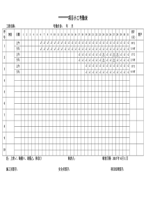 小工考勤表