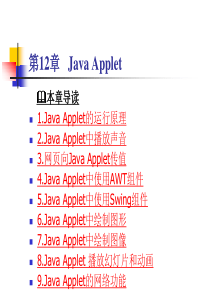 电子教案(Java大学实用教程)--第12章