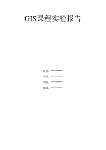 GIS课程实验报告