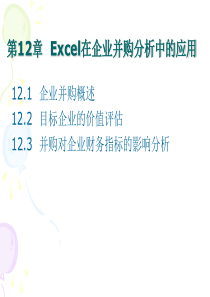 Excel在企业并购分析中的应用