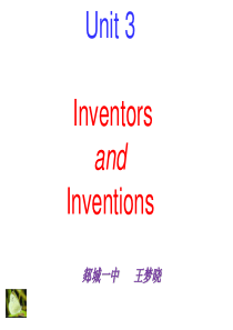 Unit3 Inventors and Inventions