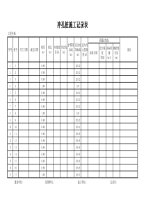 冲孔桩施工记录表