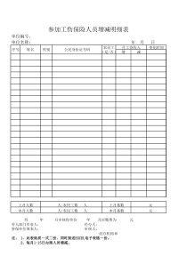 新版工伤保险人员增减明细表