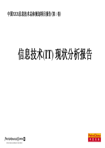 信息技术(IT) 现状分析报告