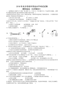 2018湖南长沙中考化学试题