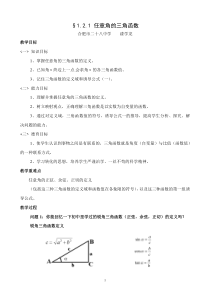 任意角的三角函数教案