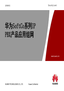 04 华为SoftCo系列IP PBX产品应用组网