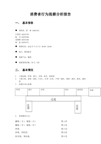 消费者行为观察分析报告