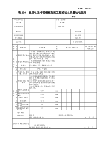 表256--直埋电缆排管模板安装工程检验批质量验收记录