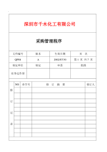 QP08采购管理程序