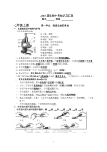 生物中考四本书知识点归纳