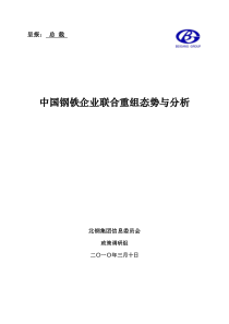 XXXX钢铁企业联合重组分析