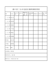 少先队检查表