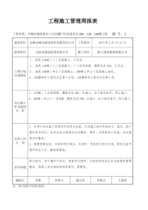 工程施工周报表