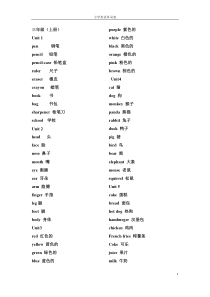 (完整版)小学英语所有单词