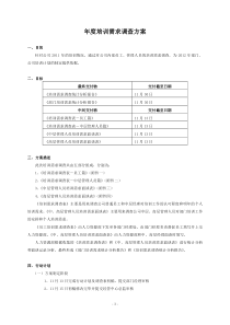 1样本：《年度培训需求调查方案》