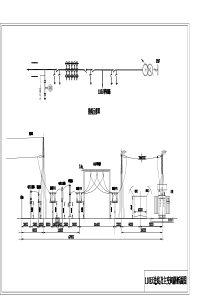 110kV进线及主变间隔断面图