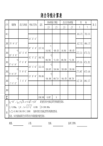 97闭合导线计算表