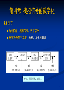 通原第四章 模拟信号的数字化