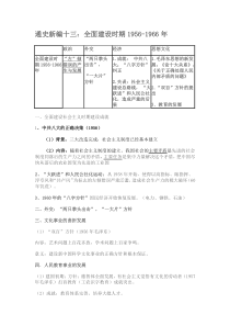 通史新篇十三：全面建设时期1956-1966年