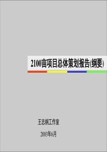 2100亩项目总体策划报告(纲要)