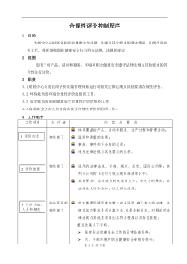 合规性评价控制程序