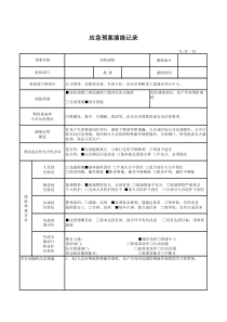 消防应急演练记录表