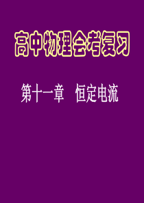 14会考复习课件恒定电流