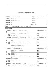 中船重工研究所条件保障处机电计划采购员岗位说明书