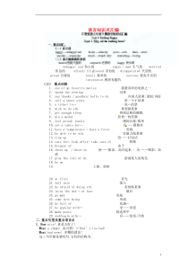 华梁中学八年级英语下册 语言知识点汇编 仁爱版