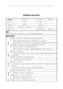 乾坤木业公司采购部部长岗位说明书