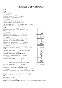 (完美版)高中有机化学方程式总结