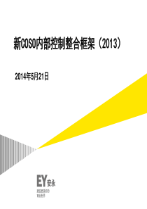 新COSO企业内部控制整合框架(2013)培训材料