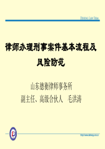 律师办理刑事案件基本流程及风险防范(1)