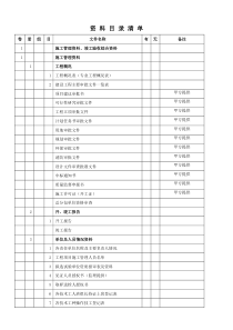 资-料-目-录-清-单